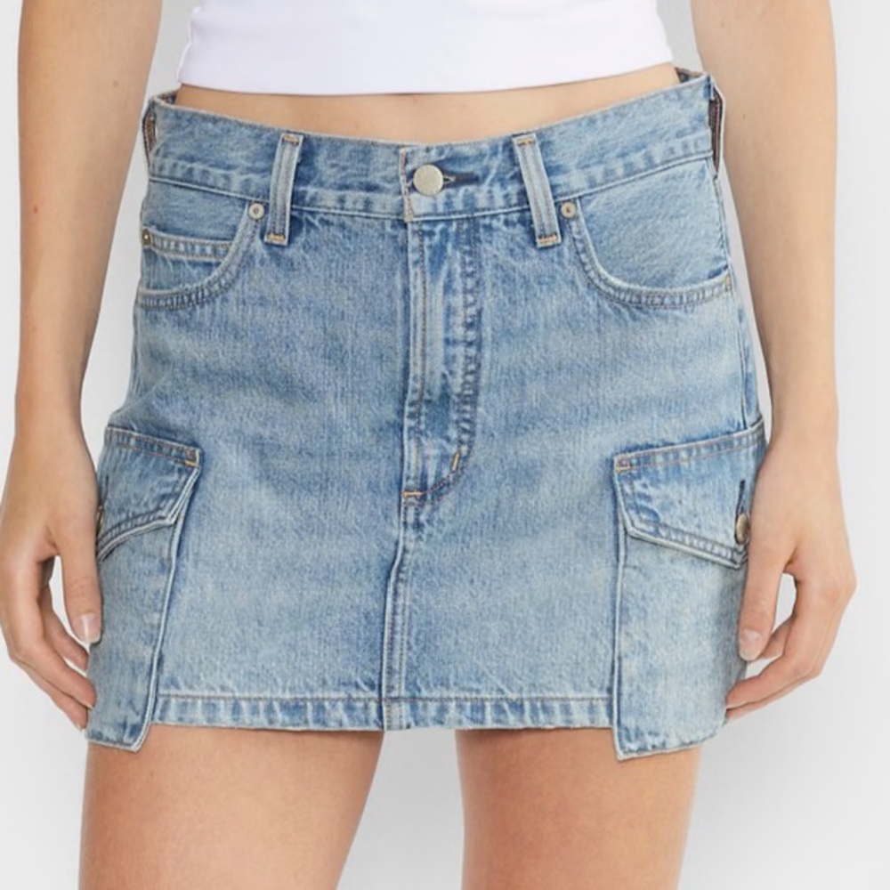 Aritzia denim forum cargo Denim Mini Skirt